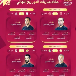 بطولة كأس سمو الأمير.. الشمري يقود مواجهة العربي والدحيل
