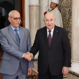 رئيس الجمهورية يستقبل نظيره الصحراوي (فيديو)