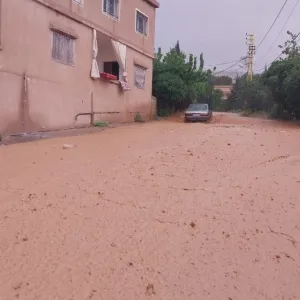 بالفيديو- أمطار غزيرة وسيول في بعلبك