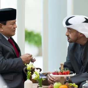 بالصور.. رئيس الدولة يبحث علاقات التعاون مع وزير الدفاع الإندونيسي ويمنحه "وسام زايد"