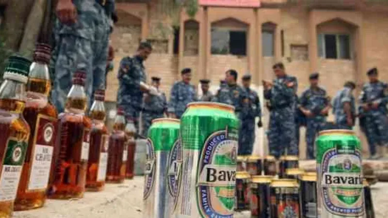 مصادرة آلاف القناني.. مداهمة مخزنين للمشروبات الكحولية في الكرادة