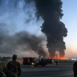 العراق.. حريق هائل يندلع بمستودع للنفط في أربيل