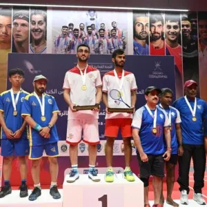 إعلان الفائزين في ختام منافسات بطولة عمان للريشة الطائرة للأندية