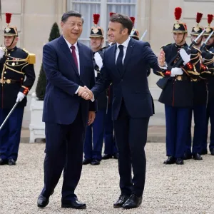 الرئيس الصيني يلتقي ماكرون في قصر الإليزيه