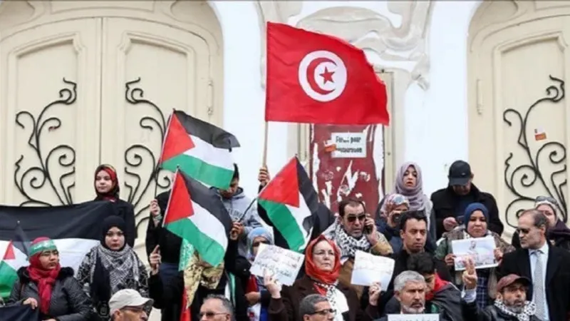 تونس.. طلبة الجامعات ينظمون مسيرة ووقفة تضامنا مع الشعب الفلسطيني