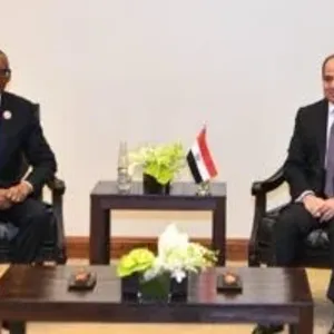 الرئيس السيسى يستعرض مع نظيره الرواندى تطورات قضية فلسطين والمواقف الأفريقية