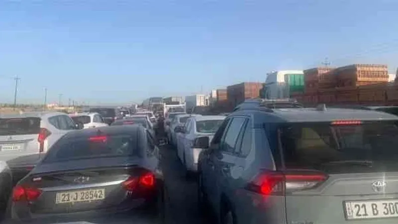 بسبب حادث سير.. "شلل" يضرب طريق كركوك بغداد