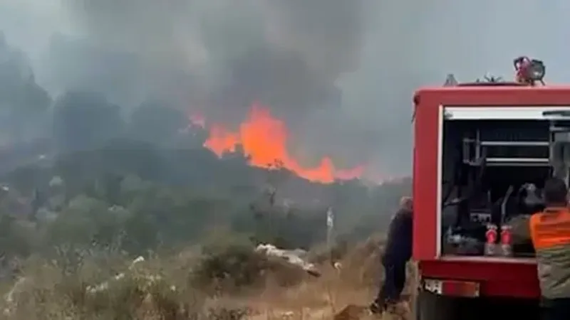 بالفيديو: حرائق هدّدت المنازل