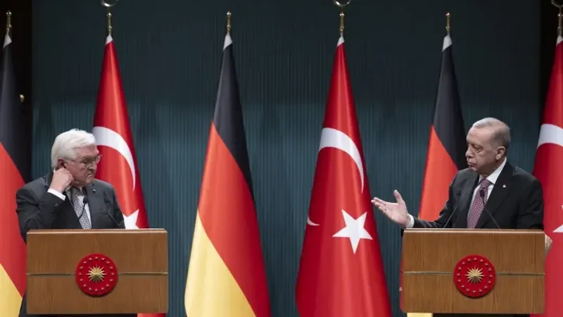 الرئيسان التركي والألماني يبحثان بأنقرة وقف الحرب على غزة وتبادل الأسرى