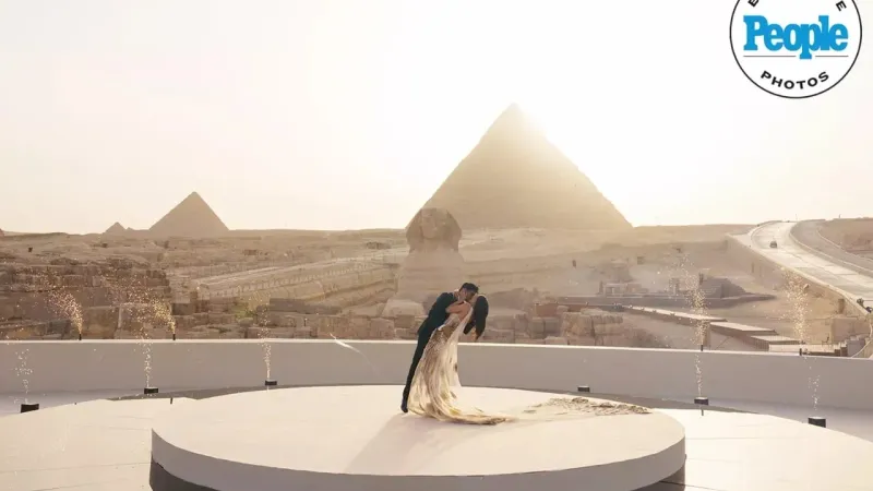 9 معلومات عن حفل الزفاف الأسطوري وسط الأهرامات.. صور