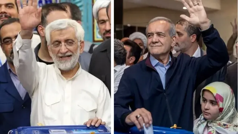 بزشكيان وجليلي يستعدان لجولة إعادة لحسم سباق الانتخابات الرئاسية الإيرانية