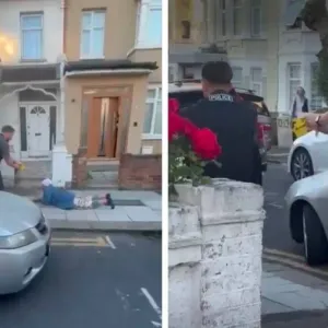 بمسدسات الصعق.. شاهد: شرطة لندن تعتقل امرأة تحمل سكينًا ضخمًا في حي يسكنه يهود