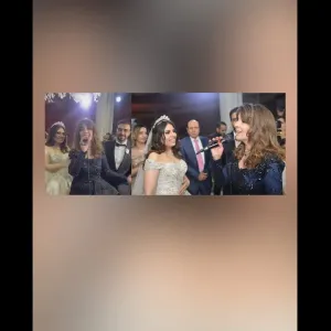 «عشانها هداري دمعتي».. المطربة حنان تهدي ابنتها أغنية باسمها في حفل زفافها