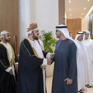 بالصور.. السيد أسعد ينقل تعازي جلالة السلطان إلى رئيس دولة الإمارات