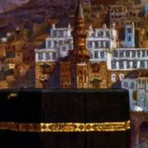 الطواف حول الكعبة.. لوحة لـ ألفونس إتيان دينيه الشهير بـ نصر الدين دينيت