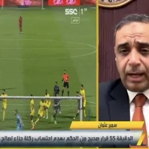 شاهد.. سمير عثمان يحسم الجدل بشأن 5 قرارات تحكيمية في مباراة النصر والخليج!