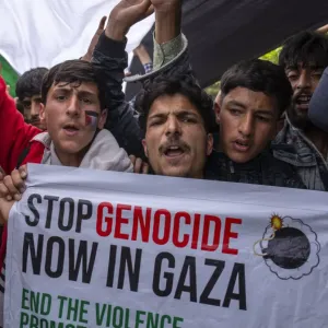احتجاجات كبرى في كشمير إدانةً للجرائم الإسرائيلية على غزة