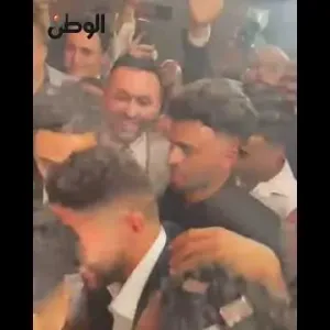 رقص لاعبي الأهلي ويوسف الشريف في حفل زفاف مروان عطية