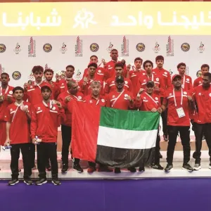 الإمارات تُحلق في صدارة «خليجية الشباب» بـ 185 ميدالية