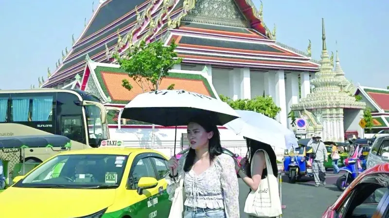 61 حالة وفاة بسبب الحرارة الشديدة منذ بداية العام في تايلاند