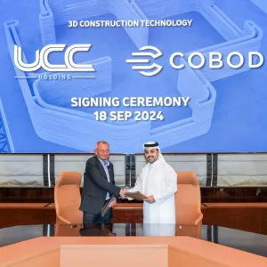 أورباكون القابضة «UCC» توقع اتفاقية نهائية مع «COBOD» الدنماركية لشراء الجيل الثالث لأكبر طابعات ثلاثية الأبعاد في العالم