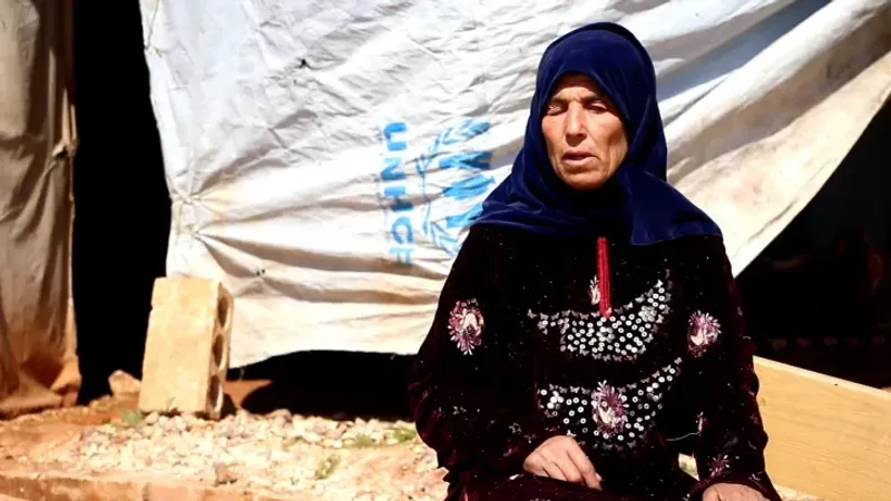 القهر والجوع وغياب الأمل.. حياة أسرة سورية من الكفيفات داخل خيام النزوح