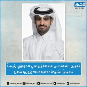 تعيين المهندس عبد العزيز المولوي رئيسًا تنفيذيًا لشركة Visit Qatar  للتفاصيل