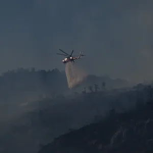 انحسار حريق غابات بالقرب من العاصمة اليونانية ورجال الإطفاء يحاولون إخماده