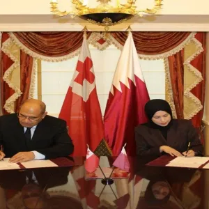 قطر وتونغا تُوقعان بياناً مشتركاً لإقامة علاقات دبلوماسية