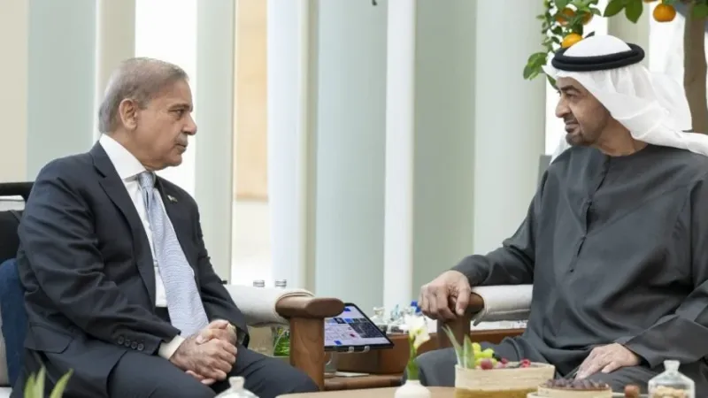 رئيس الدولة يبحث علاقات التعاون مع رئيس وزراء باكستان