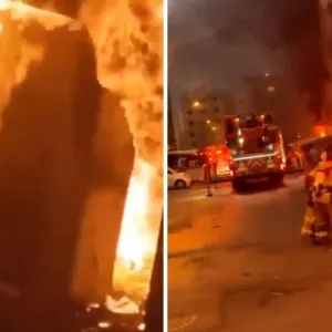 شاهد.. اللقطات الأولى من حريق العمارة السكنية في الكويت.. والكشف عن سبب الحادث