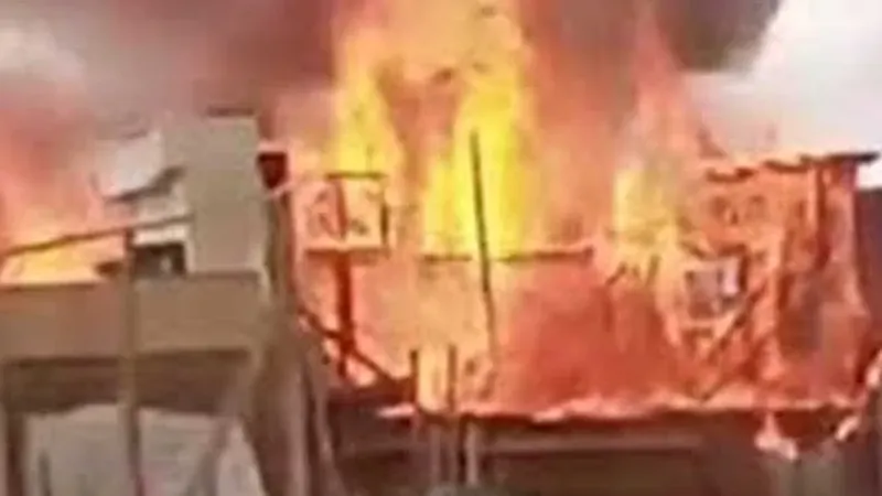 السيطرة على حريق في ديكور مسلسل «جودر» (صور)