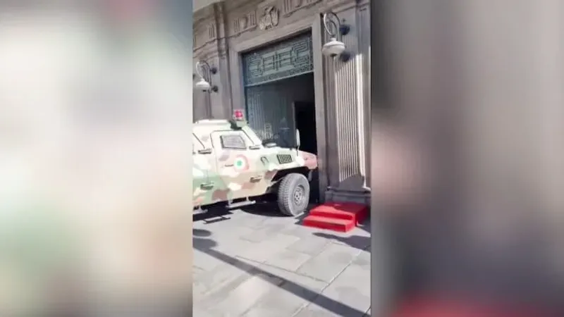 فيديو يظهر مركبة عسكرية تحاول اقتحام قصر حكومي في بوليفيا خلال محاولة الانقلاب الفاشل