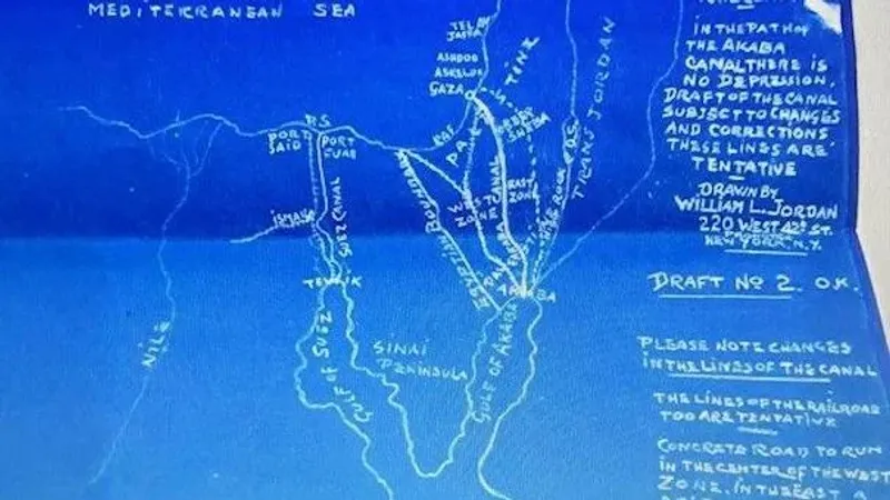 أول وثيقة تكشف "مشروعا بديلا لقناة السويس واقتطاع رفح والعريش من مصر" قبل إنشاء إسرائيل