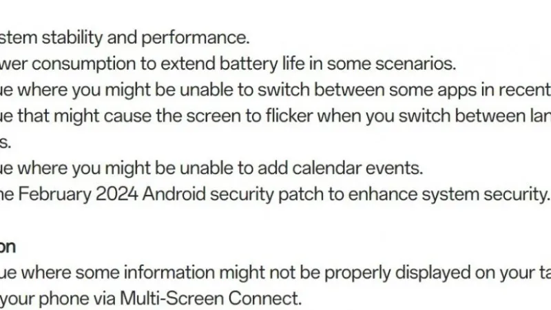 إصلاح مشكلة وميض الشاشة على جهاز OnePlus Pad مع التحديث الأخير