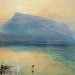 لوحات عالمية.. شروق الشمس على بحيرة لوسيرن لـ وليام تورنر