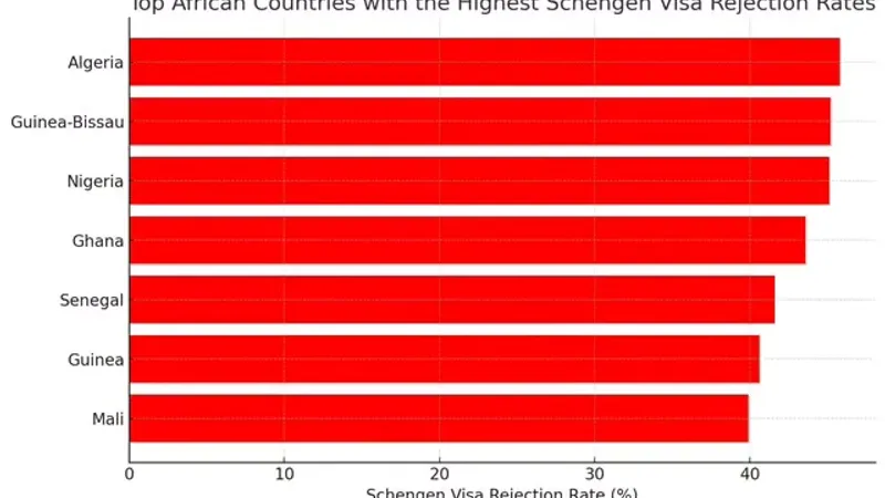7 دول إفريقية لديها أعلى معدلات رفض "تأشيرة شنغن" في 2024