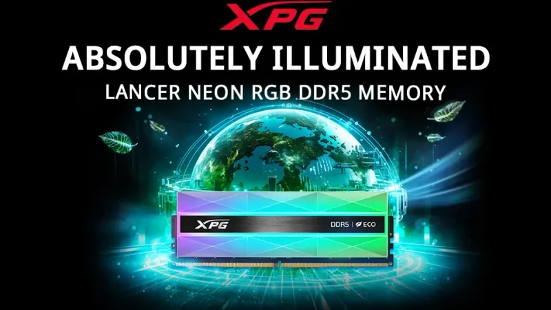 رامات XPG LANCER NEON RGB DDR5 تُحدد معايير الأداء والجماليات الجديدة