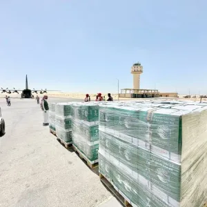 الطائرة الـ51 السعودية تصل العريش لإغاثة الشعب الفلسطيني