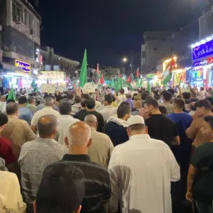 آلاف الاردنيين يتظاهرون دعما لغزة