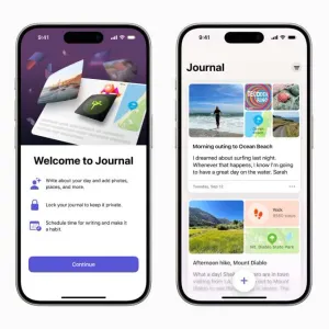 آبل تطلق تطبيق اليوميات جورنال Journal لآيفون