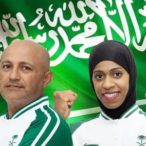 رمزي ودنيا يرفعان العلم السعودي في افتتاح أولمبياد باريس 2024
