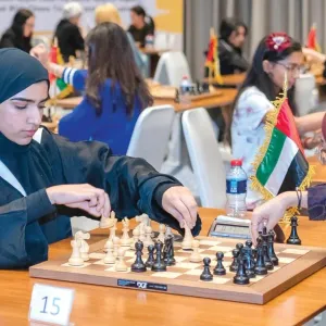 150 لاعبة في بطولة أكاديمية فاطمة بنت مبارك للشطرنج
